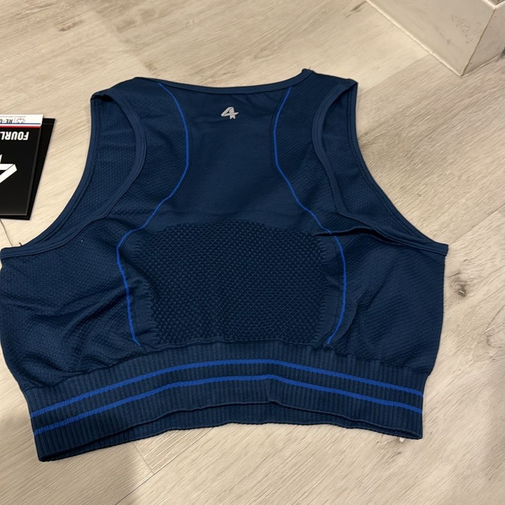 Fourlaps NWT Breathe Seamless Bra Midnight: Azure in M/L - Picture 6 of 8